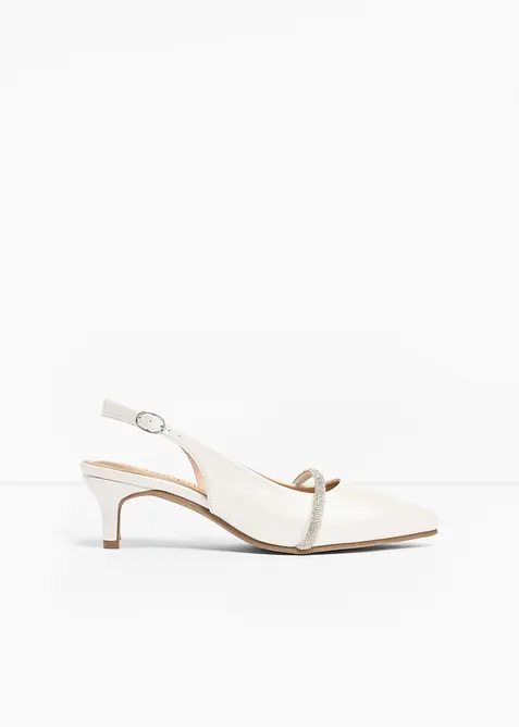 Escarpins slingback avec strass, bonprix