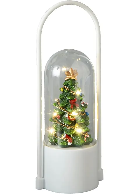 Objet d&eacute;co LED sapin de No&euml;l sous d&ocirc;me en verre, bonprix