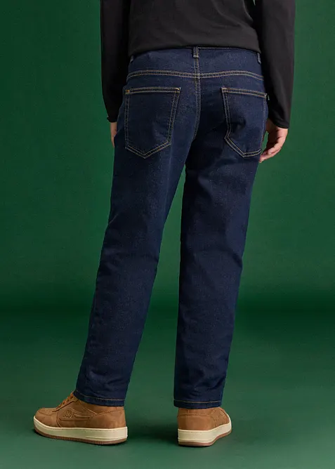 Jean regular &agrave; doublure jersey thermique, droit, bonprix