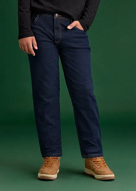 Jean regular &agrave; doublure jersey thermique, droit, bonprix