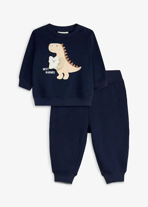 Sweat-shirt et pantalon 100% coton (ens. 2 pces), bonprix