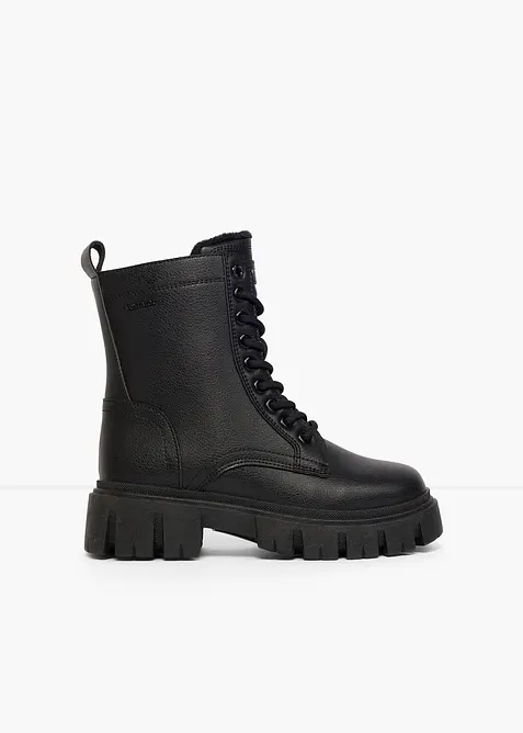 Boots lac&eacute;es Tom Tailor &agrave; semelle crant&eacute;e, Tom Tailor
