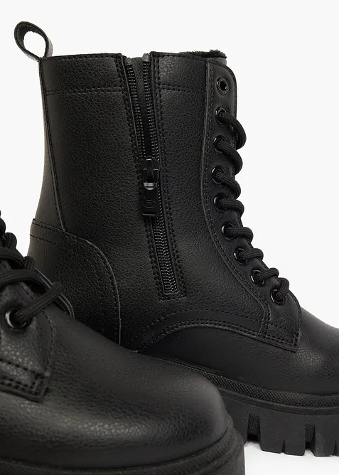 Boots lac&eacute;es Tom Tailor &agrave; semelle crant&eacute;e, Tom Tailor