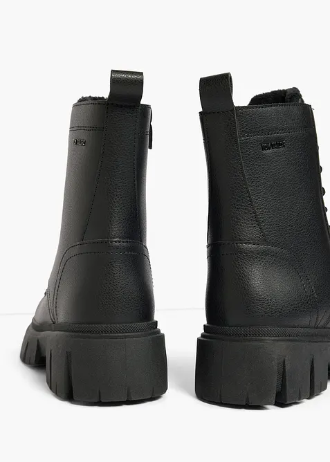 Boots lac&eacute;es Tom Tailor &agrave; semelle crant&eacute;e, Tom Tailor