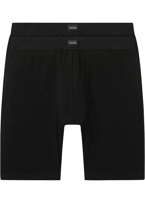 Lange Boxershorts eng mit Baumwolle (2er Pack), bonprix
