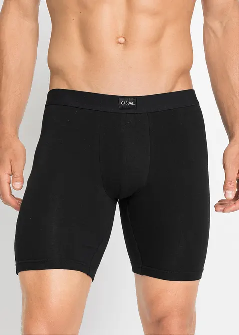 Lange Boxershorts eng mit Baumwolle (2er Pack), bonprix