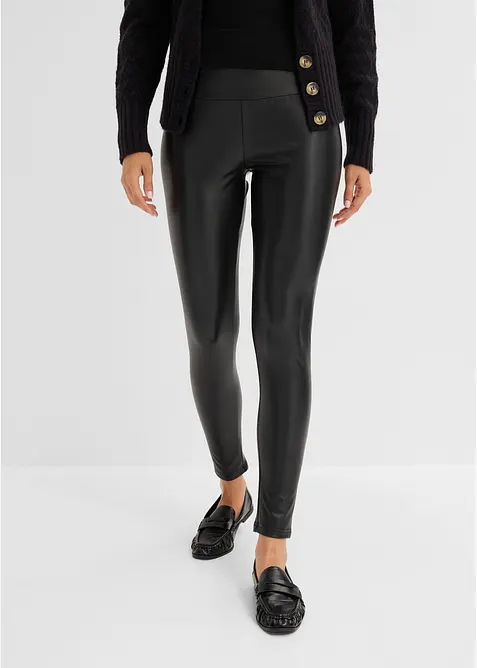 Lederimitat-Leggings mit Thermo Funktion, bonprix