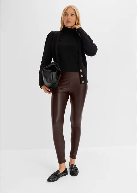 Lederimitat-Leggings mit Thermo Funktion, bonprix