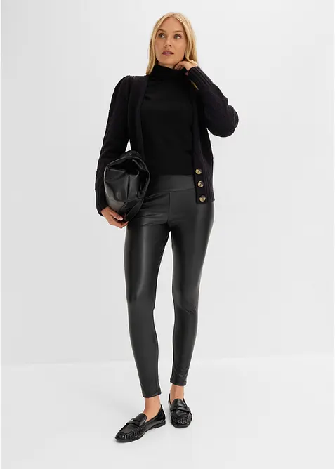 Lederimitat-Leggings mit Thermo Funktion, bonprix