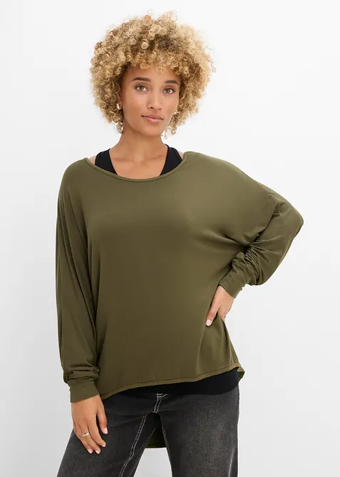 Longshirt mit Top aus Viskose-Mix, bonprix
