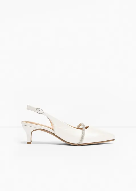 Escarpins slingback avec strass, bonprix
