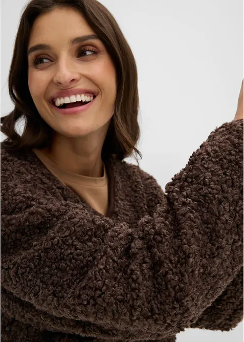 Veste en peluche, bonprix
