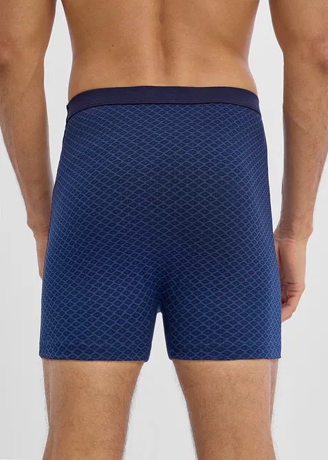 Lot de 3 boxers mi-longs taille haute en coton doux, bonprix