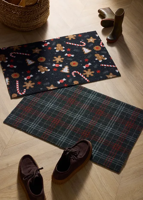 Paillasson lavable &agrave; motif de No&euml;l, bonprix