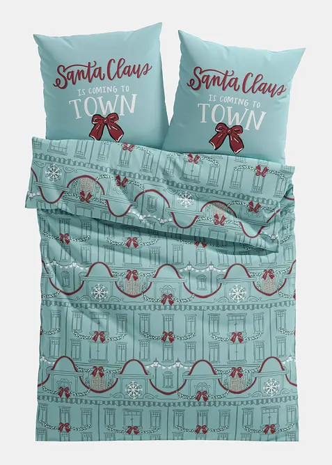 Parure de lit en coton m&eacute;lang&eacute;, bonprix