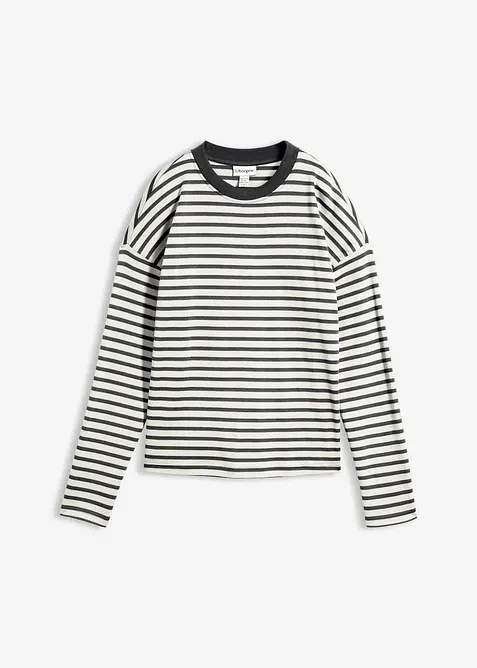 Langarmshirt aus schwerer&nbsp;Baumwolle, bonprix