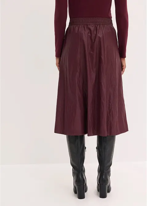 Jupe enduite &agrave; taille &eacute;lastiqu&eacute;e, bonprix