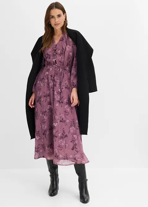 Midi-Chiffonkleid, bonprix