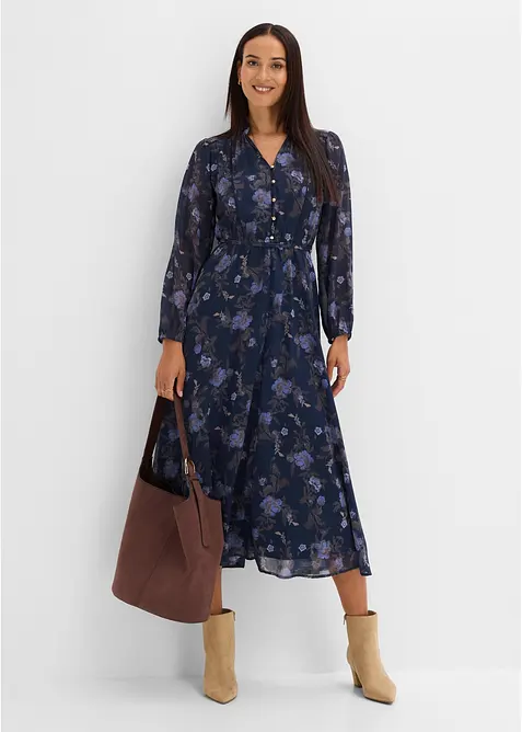 Robe midi en mousseline, bonprix
