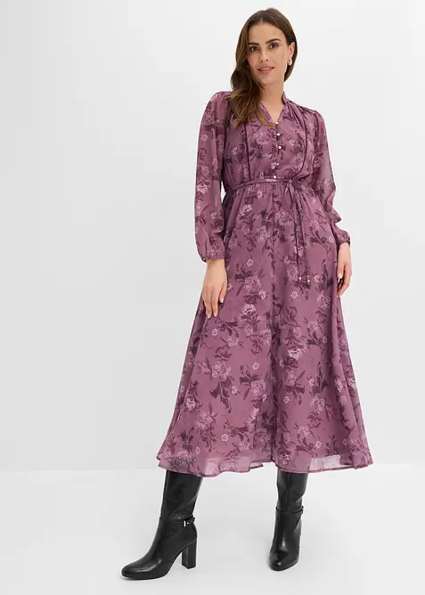 Midi-Chiffonkleid, bonprix