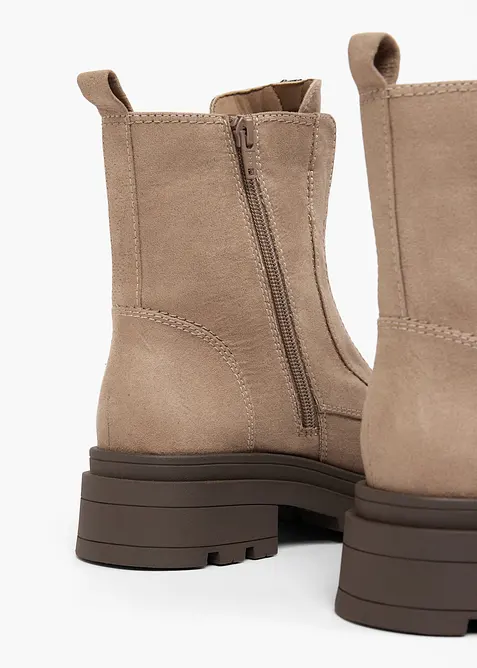 Boots &agrave; semelle crant&eacute;e, bonprix