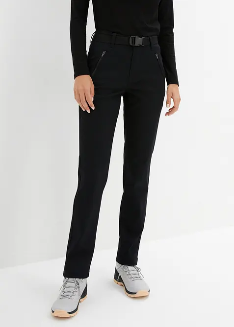 Wasserabweisende Funktionshose aus Stretch-Twill mit G&uuml;rtel, bonprix