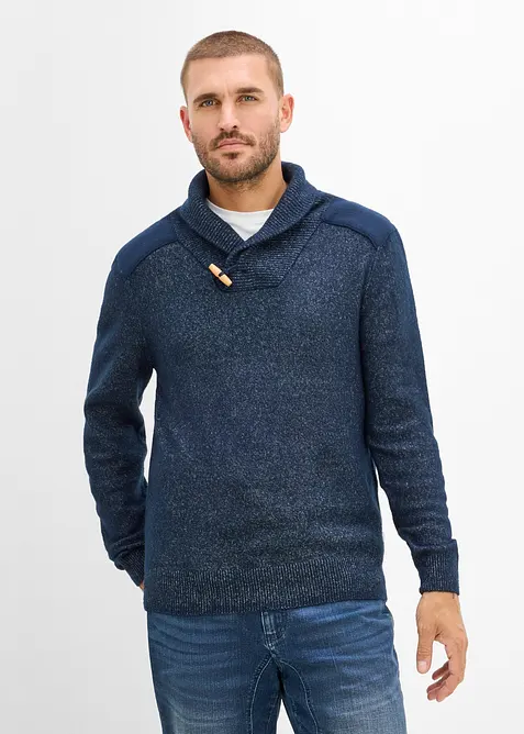 Feinstrickpullover mit Schalkragen, bonprix