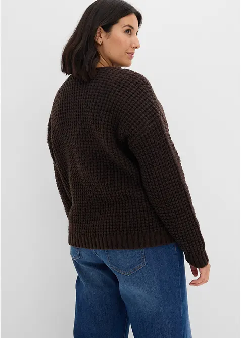Pull en grosse maille avec zip, bonprix