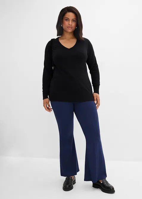 Pantalon &agrave; jambes &eacute;vas&eacute;es en Punto di Roma, bonprix