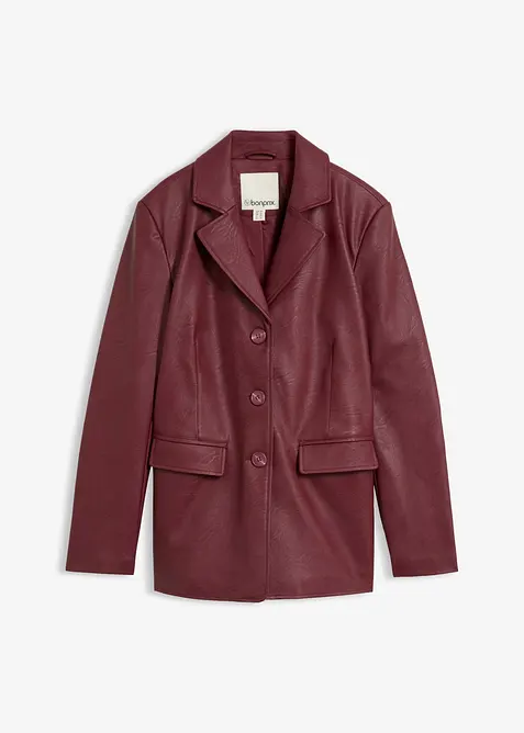 Lederimitat-Longblazer, bonprix