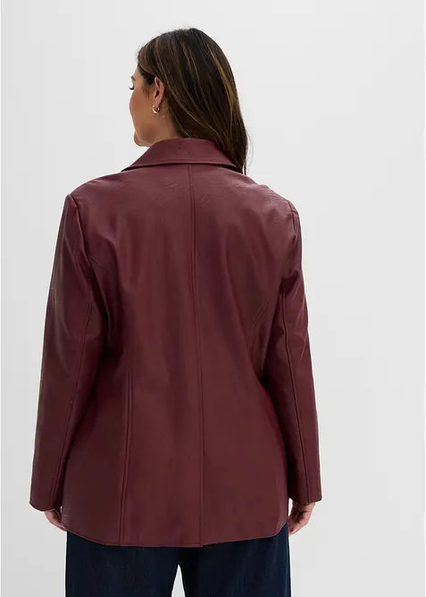 Lederimitat-Longblazer, bonprix