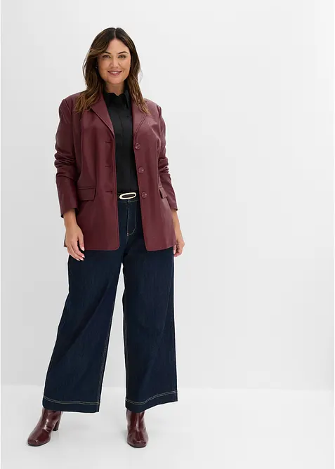 Lederimitat-Longblazer, bonprix