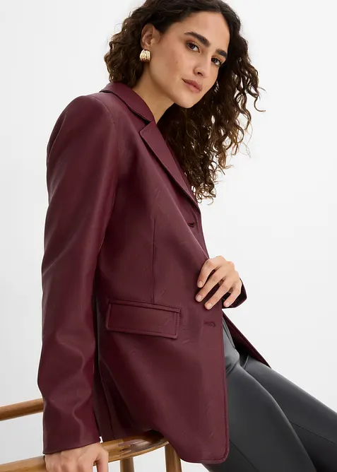 Blazer long enduit, bonprix