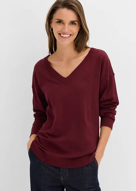 Oversize-Pullover aus Viskose- mix, bonprix