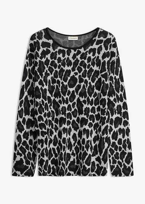 Feinstrickpullover mit Jacquardmuster, bonprix