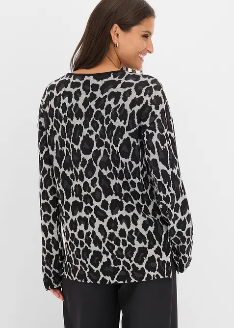 Feinstrickpullover mit Jacquardmuster, bonprix