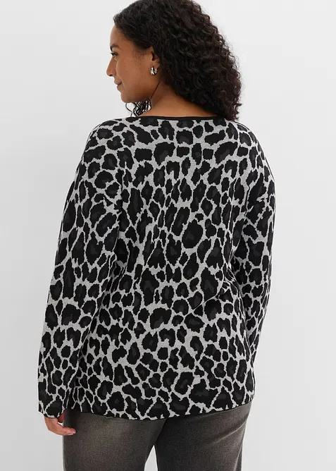 Pull en fine maille &agrave; motif jacquard, bonprix