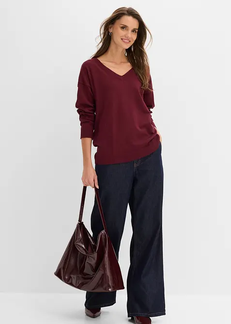 Oversize-Pullover aus Viskose- mix, bonprix