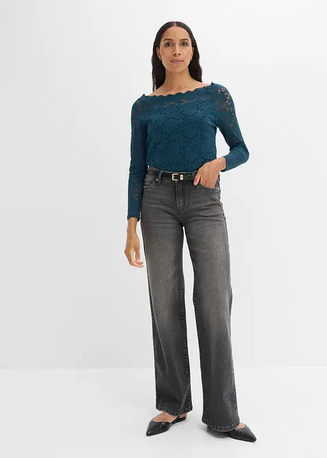 Spitzen-Langarmshirt, bonprix