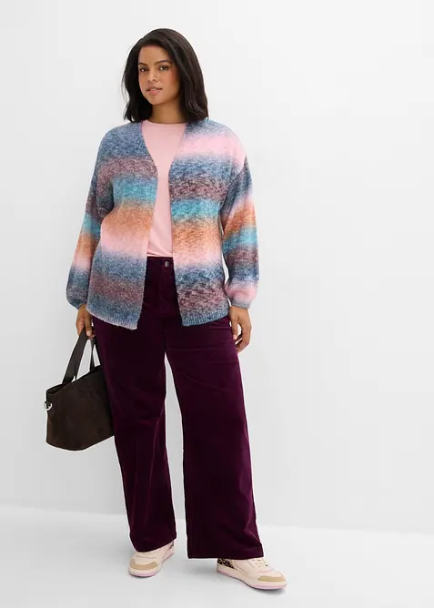 Grobstrickjacke aus weichem Woll-Mix, bonprix