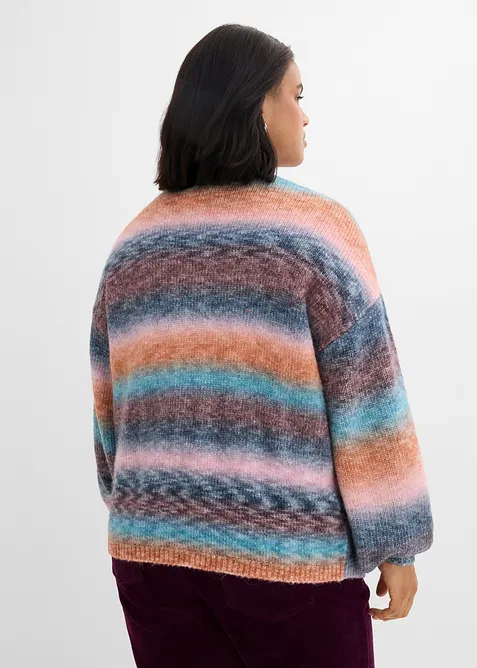Grobstrickjacke aus weichem Woll-Mix, bonprix