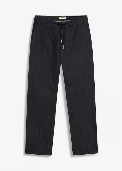 Jean l&eacute;ger Regular Fit &agrave; taille &eacute;lastiqu&eacute;e, droit, bonprix