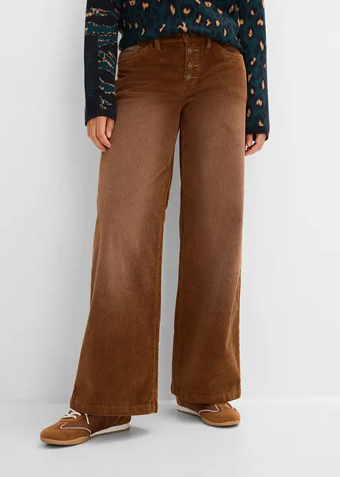 Cordhose aus elastischem Baumwoll-Mix, bonprix