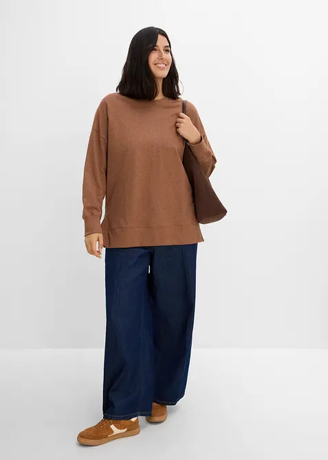 Sweat en coton m&eacute;lang&eacute;, bonprix