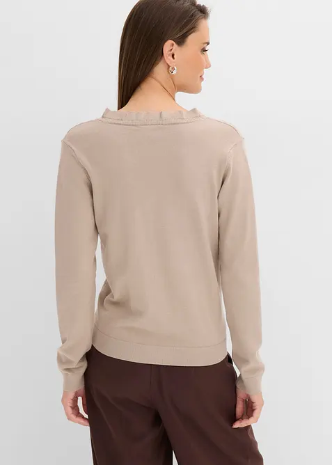 Feinstrickjacke aus flie&szlig;endem Viskose-Mix, bonprix