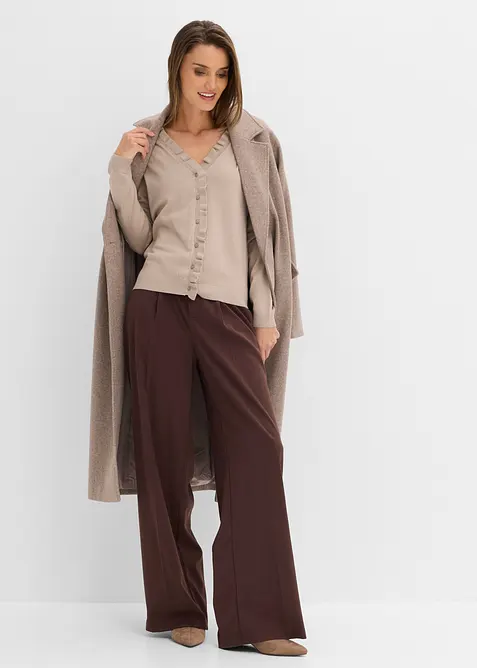 Feinstrickjacke aus flie&szlig;endem Viskose-Mix, bonprix