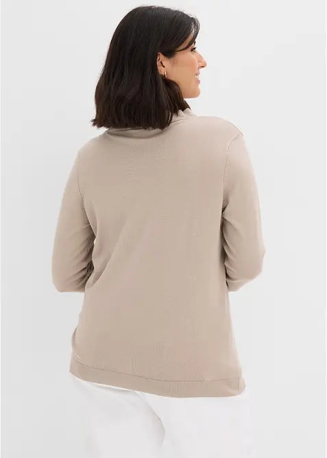 Feinstrickjacke aus flie&szlig;endem Viskose-Mix, bonprix
