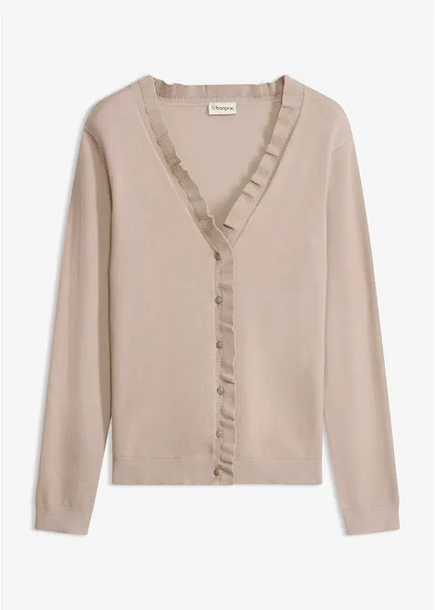 Feinstrickjacke aus flie&szlig;endem Viskose-Mix, bonprix