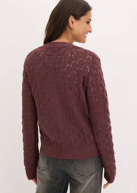 Ajour-Strickjacke, bonprix