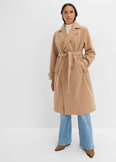 Winter-Trenchcoat in Wolloptik, bonprix